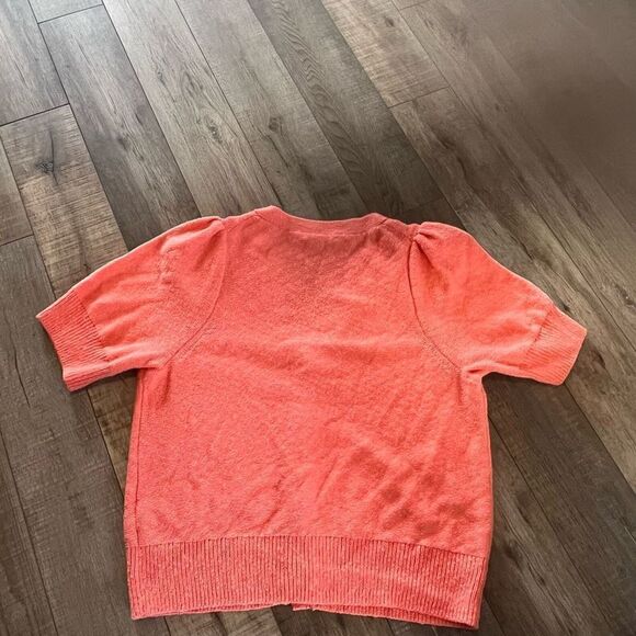 Madewell Pink Coral Short Sleeve
Button Front Cardigan Women's
Size L - Picture 3 of 6